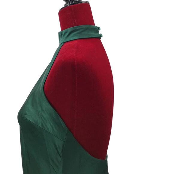 LULU'S XL Love In Your Life Emerald Green Satin Halter Maxi Dress NEW B171 - Picture 5 of 12